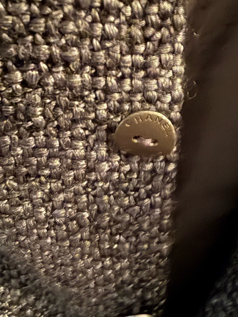 CHANEL Black and Gray Tweed Jacket Shell - Picture 8 of 8